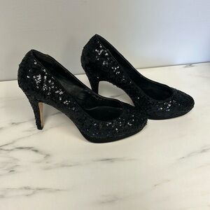 White House black market sequin heels size 7.5